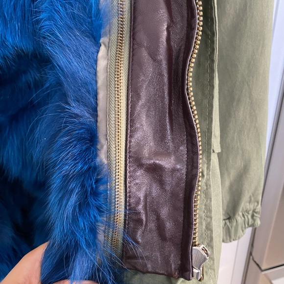 Mr & Mrs Italy Fur Parka Coat Small - Picture 4 of 8
